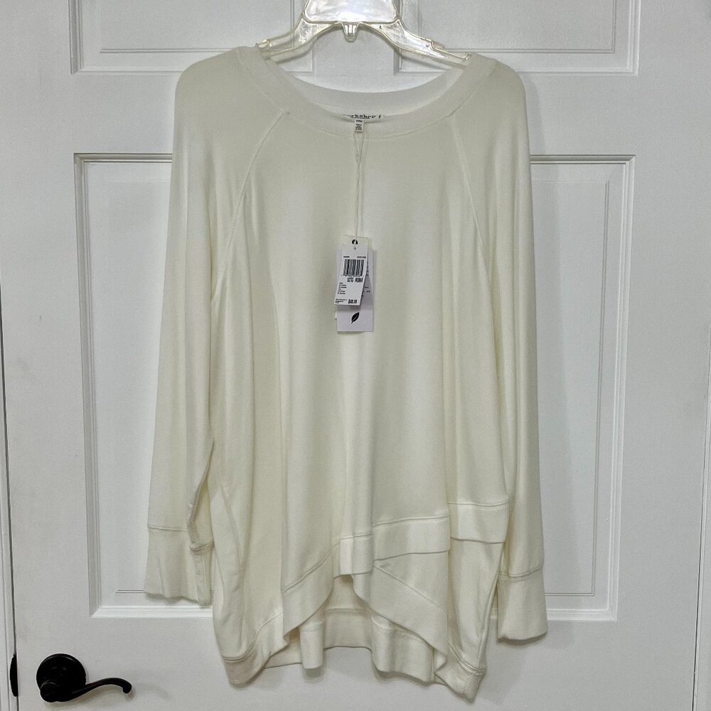Workshop Republic Clothing Cream Long Sleeve Pullover Top